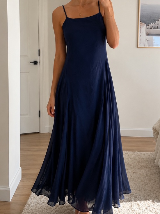 Jewel Badgley Mischka Dresses & Skirts - Jewel Badgley Mischka • NWT Navy Slip Maxi Dress with Spaghetti Straps